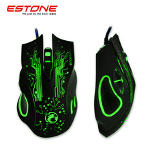 New 2015 Estone x9 2400DPI LED Optical 6D USB Wired game Gaming Mouse gamer For PC computer Laptop perfect upgrade combine x5 x7