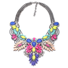4 colors good quality NEW style Fashion Vintage Unique collar pendant Chunky Necklace Statement Jewelry for