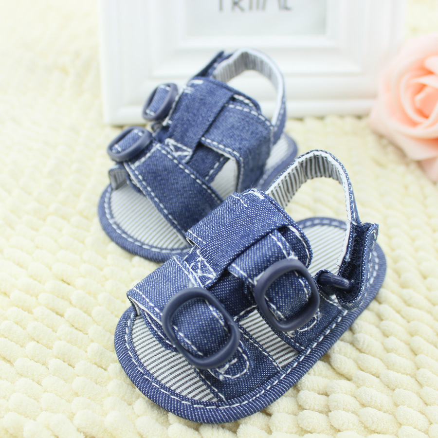 2015 Cute Denim children's sandals baby boys and girls toddler shoes ...