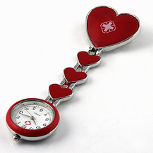 New Arrival! 1PC Fashion Red Heart Red Cross Nurse Pocket Watches Pendant for Doctors Hospital. Free & Drop Shipping