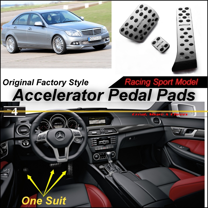 Car Accelerator Pedal Pad / Cover of Factory Sport Racing Design For Mercedes Benz C Class MB W204 AT Foot Pedal Throttle
