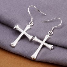 Hot! 925 jewelry silver plated earring ,fashion jewelry For Women, Cross Earrings /SUKBPHIK OZRSCLAG