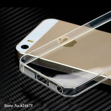 5 s 0.3mm Soft Silicon Case for iPhone 5 5s 5g apple Logo Clear Transparent Skin Silicone Cover Ultra Thin Mobile Phone Bag Case