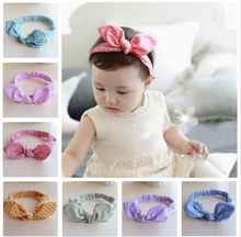 1 pcs Newborn Cute Baby Korean version Knot Rabbit ears Elasticity Headband Baby Girls Hair Accessories T10
