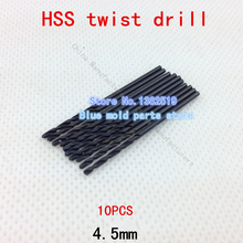 Nuevo nuevo 10 unids 4.5 mm miniatura brocas para herramientas de metal taladro eléctrico de la máquina de perforación adecuado para madera aluminio