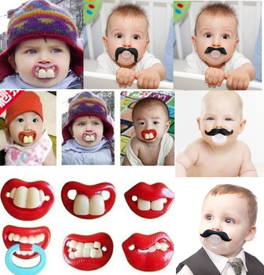 Silicone Joke Baby Pacifier Dummies Soother Prank Toddler Orthodontic Nipples Soft font b Feeding b font