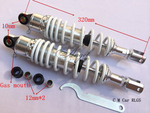 A pair of 320 mm white + silver fork,motorcycle performance, general shock absorber, suitable for Honda, yamaha scooter, GY6,
