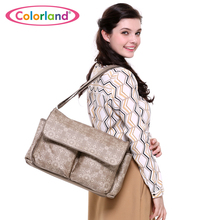 Fashion Large capacity flower printing waterproof Nappy bag maternity Nursing baby bag Mothers insulating shoulder bag 36*28cm