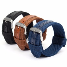 18 20 22 24mm Militray Sport Nylon Canvas Wrist Watch Band Replacement Strap Hot Selling Wholesale
