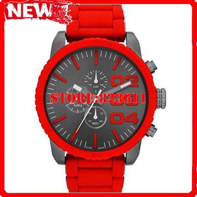 DZ4289 dz4289 Quartz Chronograph Red Silicone Wrapped Stainless Steel Men s DZ4289 Original Box Logo