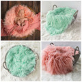 2016 50 60cm Faux Fur Blanket Basket Filler Mongolian Fur Baby Photography Prop Blanket Baby Photography