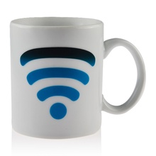 Magic Heat Sensitive WiFi Signal Pattern Color Changing Mug Ceramic Coffee Tea Cup