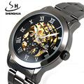 Shenhua brand mechanical watches Automatic skeleton Tungsten steel table Men s waterproof sports Watch Noctilucent
