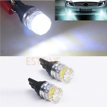 10Pcs/Lot T10 5050 5 SMD Bright White LED Car Vehicle Side Tail Light Bulb Lamp Free Shipping