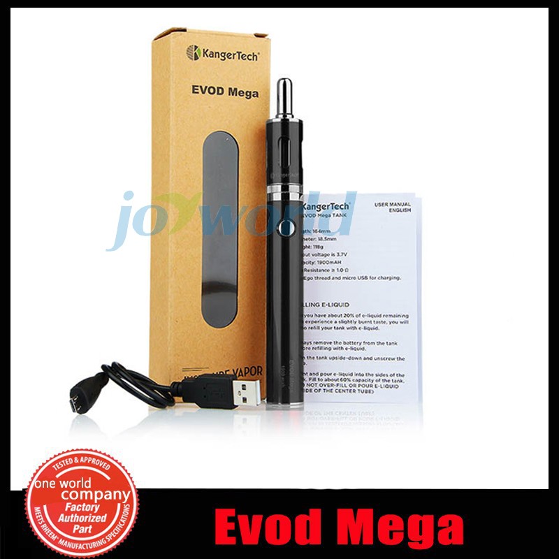 100% Original Kanger EVOD mega package Kangertech e cigarette Specific Package 1900mAh Evod Mega Battery Package with Evod Mega Atomizer (4)