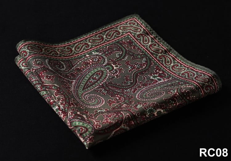 RC08 HN10G Green Red Paisley 35cm