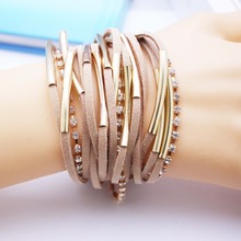 Free Shipping Sale Popular Magnetic Buckle Multilayer Manual Bracelet