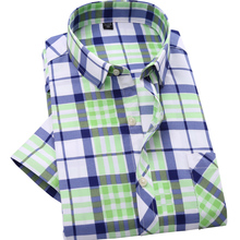 2016 summer casual font b plaid b font shirts for men brand new slim fit men