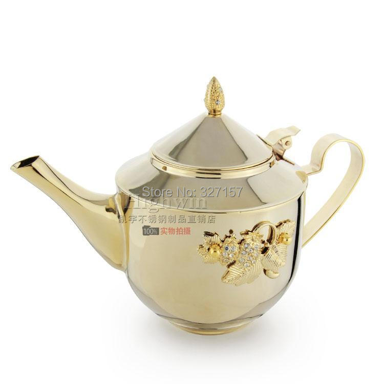 Export price factory direct sale 750ml hot sale stainless steel teapot tea set tea kettle with