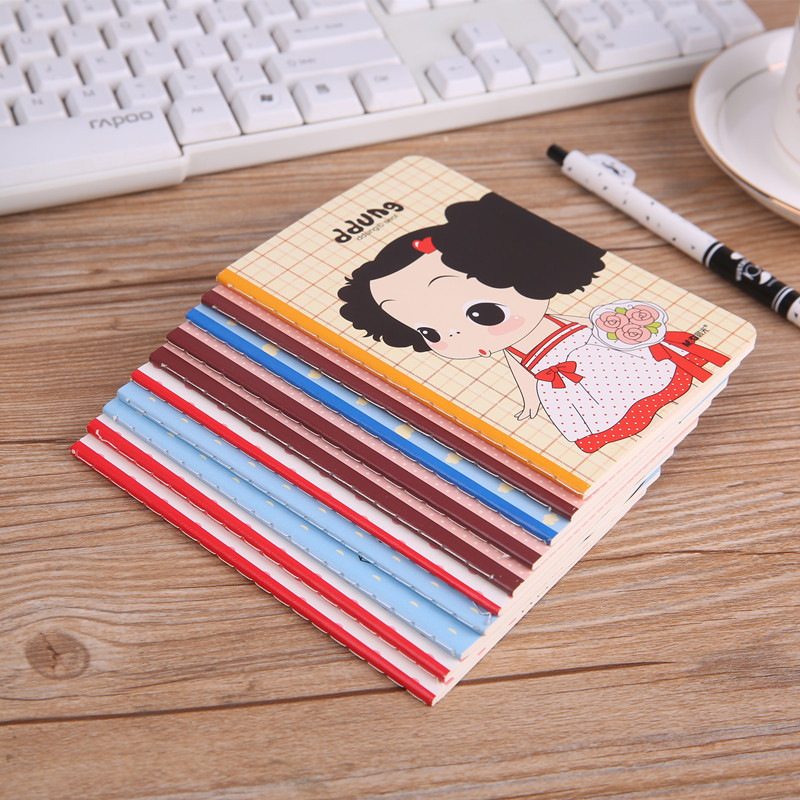3Pcs/lot Sent at random Notepad Cartoon Notebook Journal Diary Memo Writing Pad Stationery Office School Supplies 0537