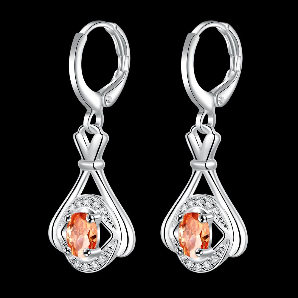 Pure 925 Silver Sterling Drop Classic Earing Dangle Earrings Fine Jewelry Zircon Earing Silver Earrings for Women Wedding Earing
