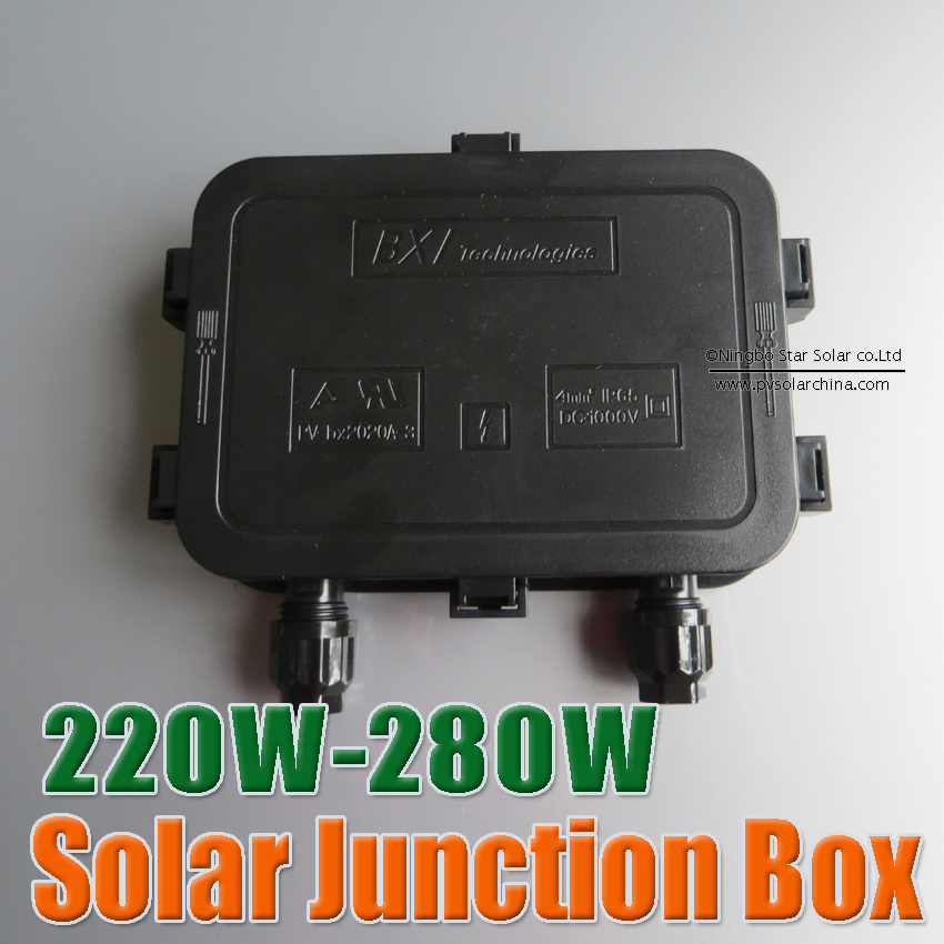 220W 280W Solar Junction Box waterproof IP67 for Solar Panel connect PV