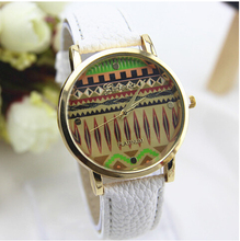 Envío gratis 9 colores nueva llegada de moda de cuero correa de anclaje de ginebra relojes mujer relojes de vestir