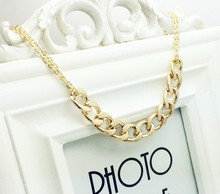 New Fashion Vintage Chunky Chain Zinc Alloy Punk Statement Necklace For Women Chain Necklaces Jewelry Female