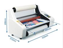 Freeship DHL13″ i350 Laminator Four Rollers Hot Roll Laminating Machine electronic temperature control single, sided a heating