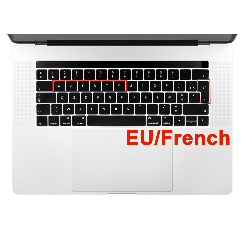 French AZERTY Silicone Keyboard Cover Skin for Macbook Pro Retina Air 11 12 13 15 Touch bar 2020 A1932 A2159 A1706 A2251|keyboard cover skin|silicone keyboard coverkeyboard cover - AliExpress