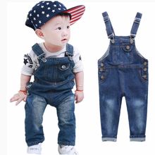 2015 New Brand Denim Overalls for Girls & Boys Children’s Jeans Jumpsuits Boys Dungarees Quality Kids Bib Long Pants Trousers