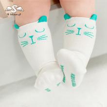 Fashion Newborn Sock Cotton Cute Baby Boy Girl Socks Anti Slip Cartoon Cat Skid Resistance Leg Warmers For Infant