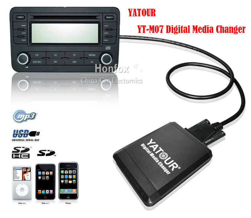 Yatour YT-M07 For VW Skoda Seat Ford ISO 8-Pin head unit iPod / iPhone / USB / SD / AUX All-in-one Digital Media Changer