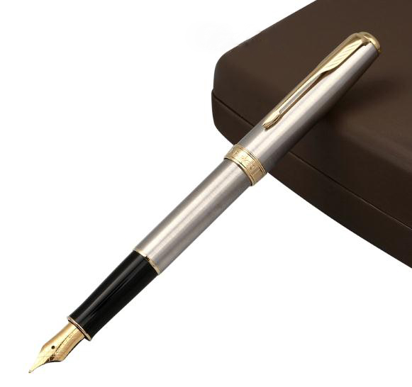 Гаджет  1pcs/lot Parker Pen Sonnet Fountain Pen Silver Color Gold Clip Pens High Quality Vintage School Supplies Stationery 13.25*1.29cm None Офисные и Школьные принадлежности
