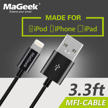 Original Brand MaGeek iOS USB Cable 3.3ft  for Apple iPhone5 6 6Plus iPad iPod iTouch Charging Cable CB101-101