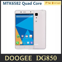 In Stock Dual SIM Doogee DG850 Mobile Phones MTK6582 Quad Core 1GB RAM 16GB ROM 13MP Camera Android 4.4 3G Smartphone