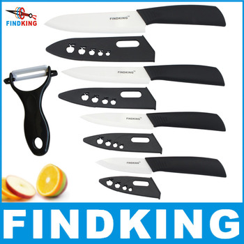 Findking бренд Высокое качество мать день подарок комплект циркония керамических ножей 3 " 4 " 5 " 6 " дюймовый + нож + обложки фрукты нож комплект