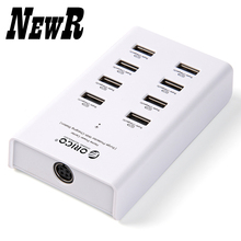 NewR DUB-8P-WH 8 Port USB Desktop Charger for Tablet PC 2.4A*8 Output  with CE/FCC/3C/ROHS-White