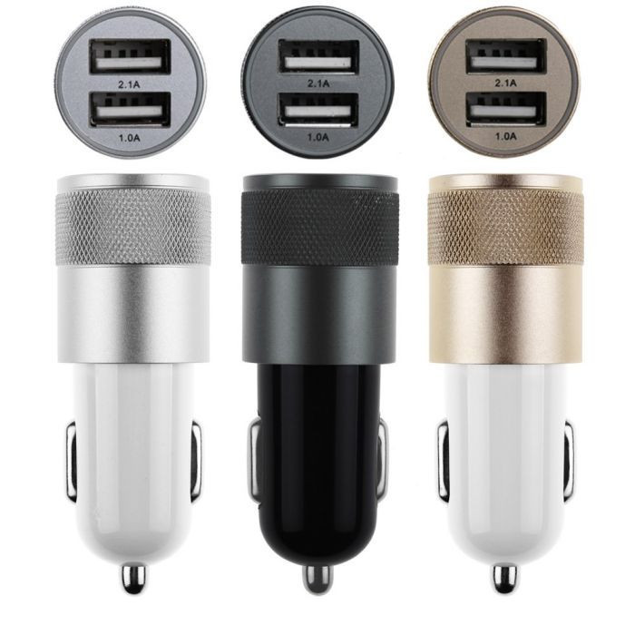 Hot Micro Universal Dual USB Car Charger For Smart Phone Mini Car Charger Adapter USB Charger