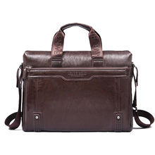 New 2016 men leather briefcase computer Laptop Bag brands Business handbag Men s Travel Bags Retro