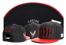 New brand C&S KILLA KUSH CAP denim red leather brim baseball cap snapback hat for men women hip hop adult sun active cap