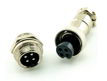 5 sets/kit 4 PIN 12mm GX12-4 Screw Aviation Connector Plug The aviation plug Cable connector Regular plug and socket