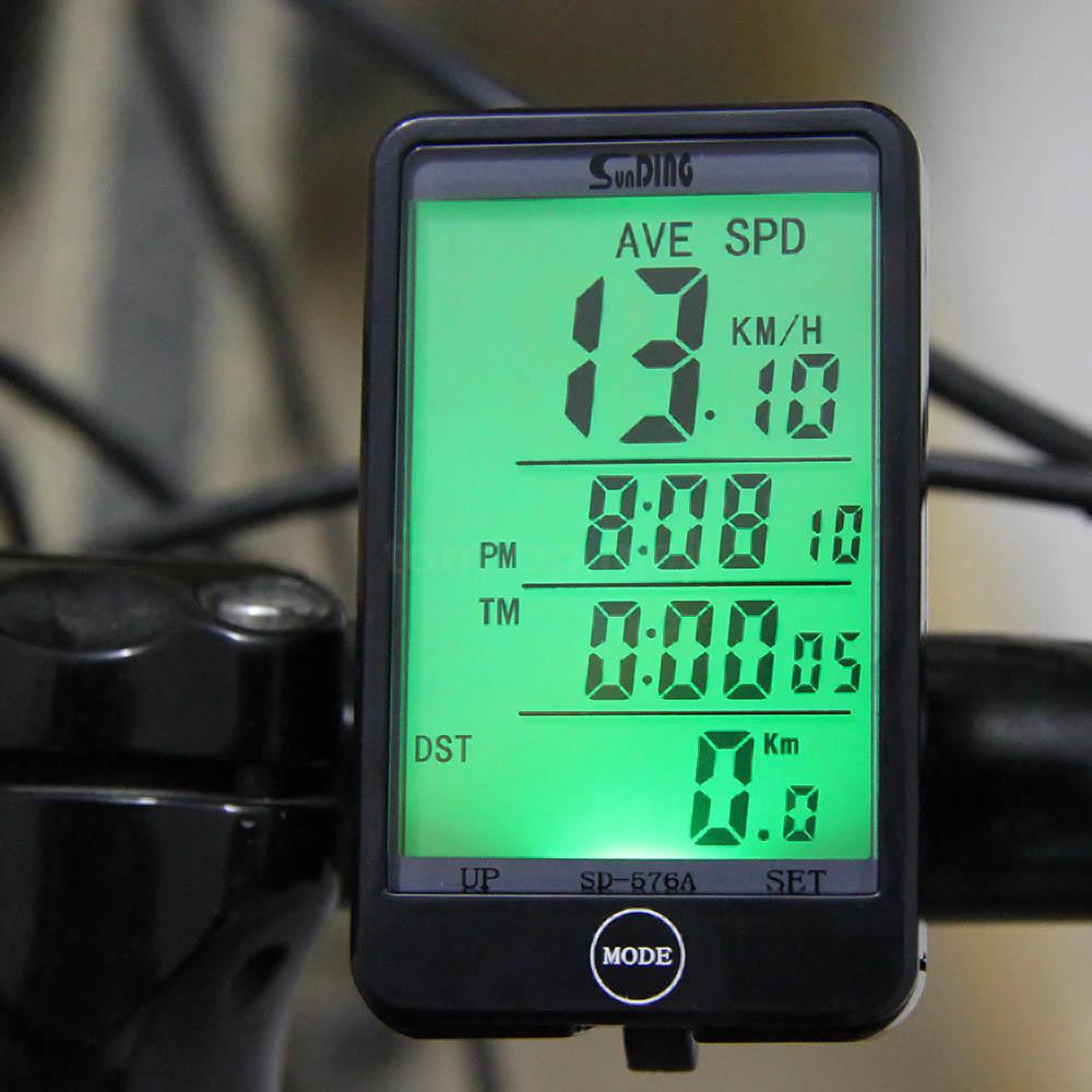 Wired Stopwatch Digital Waterproof Odometer Velometer Bicycle Speedometer Backlight Multifunction Large-screen Bike Computer