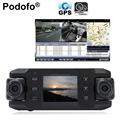 Dual Lens Car Camera Two Lens Vehicle DVR Dash Cam Loop Recorder GPS Tracker Tracking G
