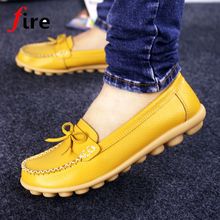 Genuine Leather Women Casual Shoes Mother Women Loafers Shoes Moccasins Women Flats Leather Shoes 2016 New Arrival Brand Luxury