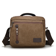 Famous Brand Canvas Shoulder Bag Men Vintage Business Men Handbag Messenger Bag for Ipad Book Shoulder Bag