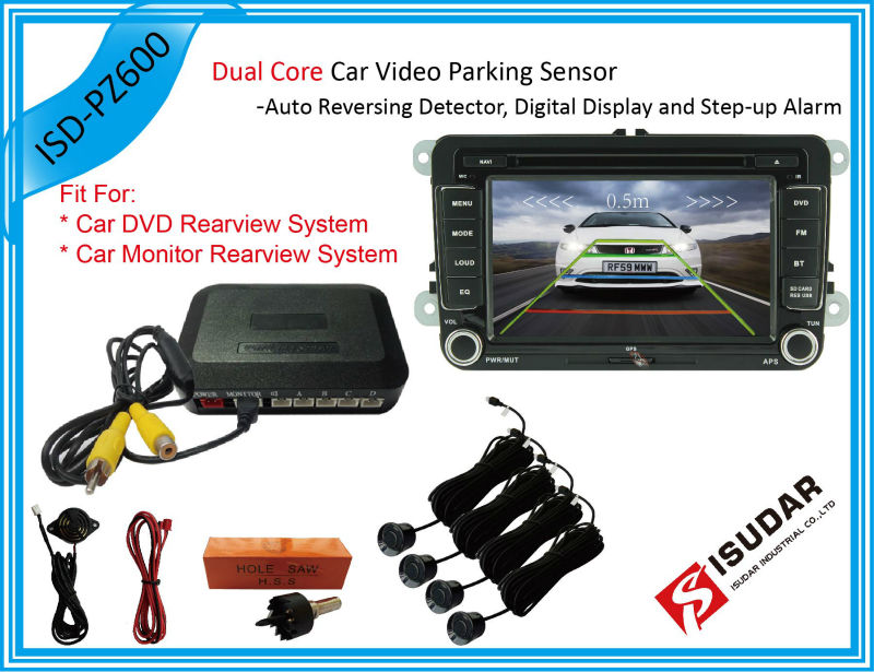 Гаджет  6 Color Dual Core Visual Car Video Parking Sensor Reverse Backup Radar System Digital Display and Step-up Alarm For DVD And TFT None Автомобили и Мотоциклы