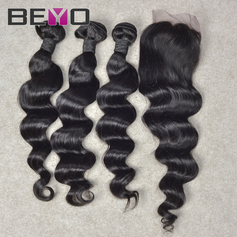 queen hair products brazilian loose wave closure brazilian virgin hair loose wave with closure lace closure with bundles