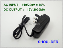 wholesale price input AC110v 220v to output DC 12v british plug regulated power supply adapter 2000Ma