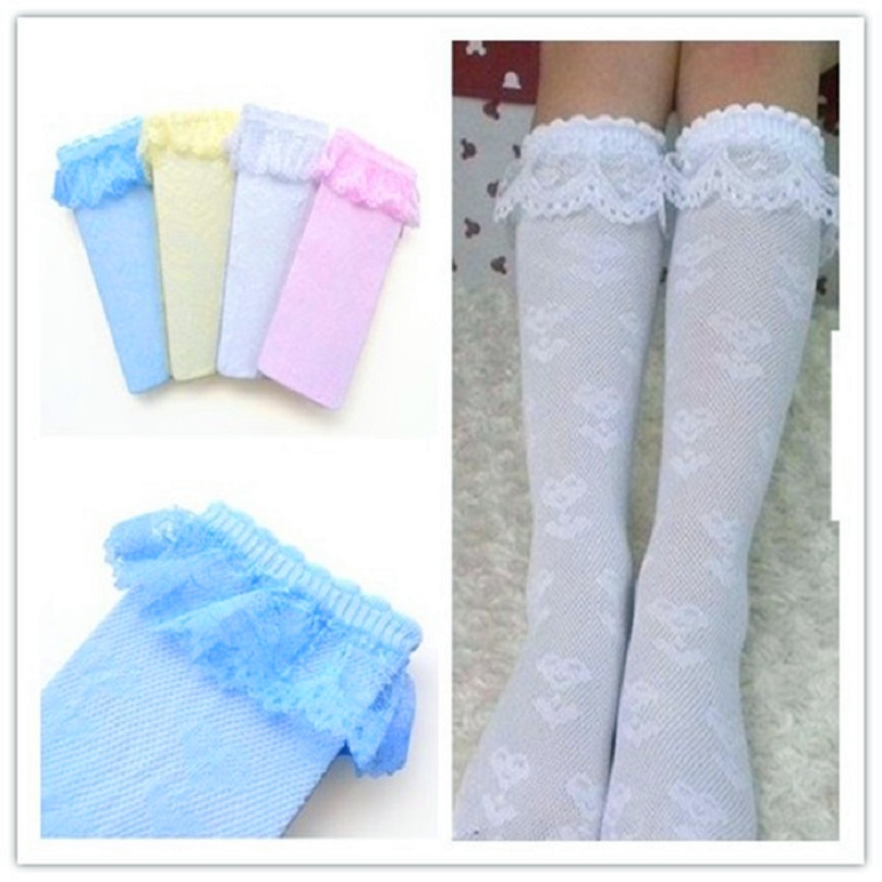 2015 Children lace stockings girls socks thin section tube socks lace stockings girls socks students Toddlers